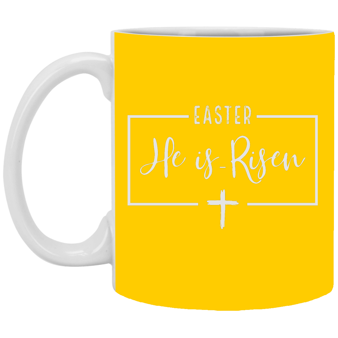 Easter He Is Risen Cross Mug