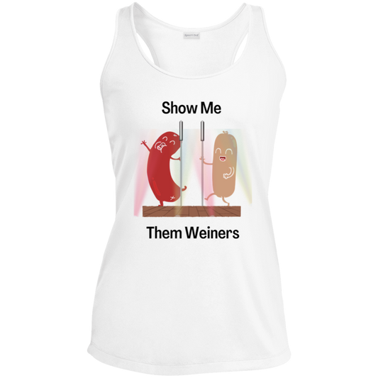 Show Me Them Weiners Racerback Tank