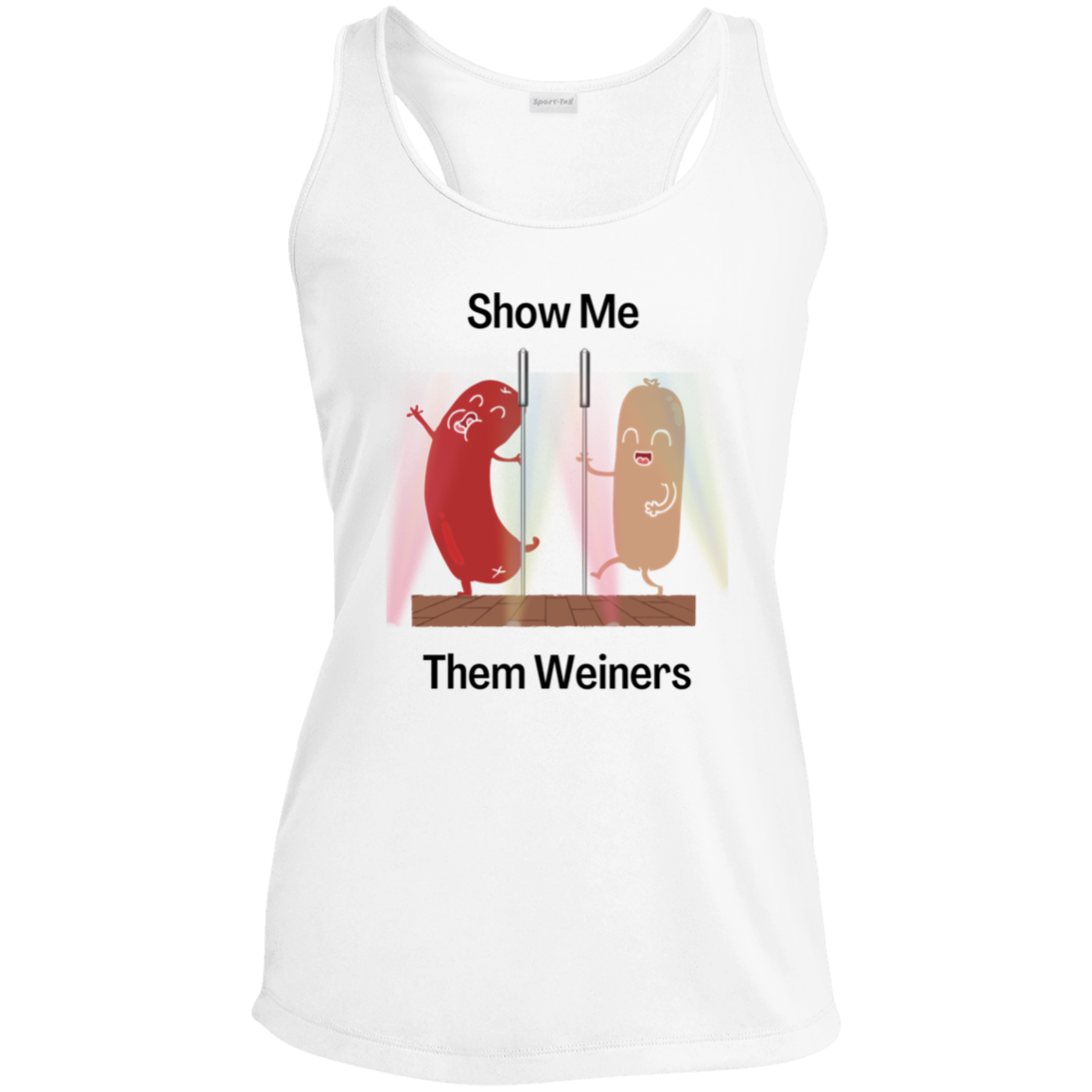 Show Me Them Weiners Racerback Tank