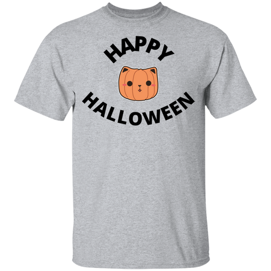 Happy Halloween Cat Head Jack-O-Lantern Youth T-Shirt