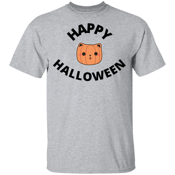 Happy Halloween Cat Head Jack-O-Lantern Youth T-Shirt