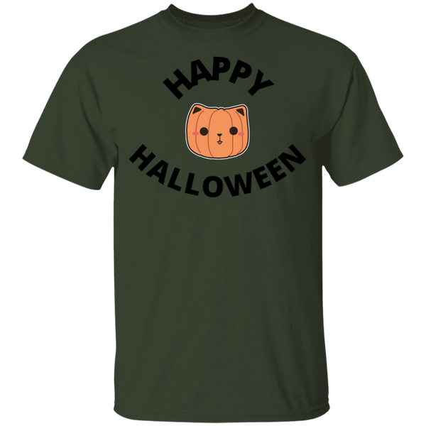 Happy Halloween Cat Head Jack-O-Lantern Youth T-Shirt