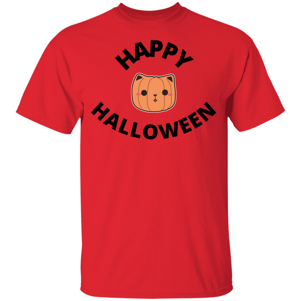 Happy Halloween Cat Head Jack-O-Lantern Youth T-Shirt