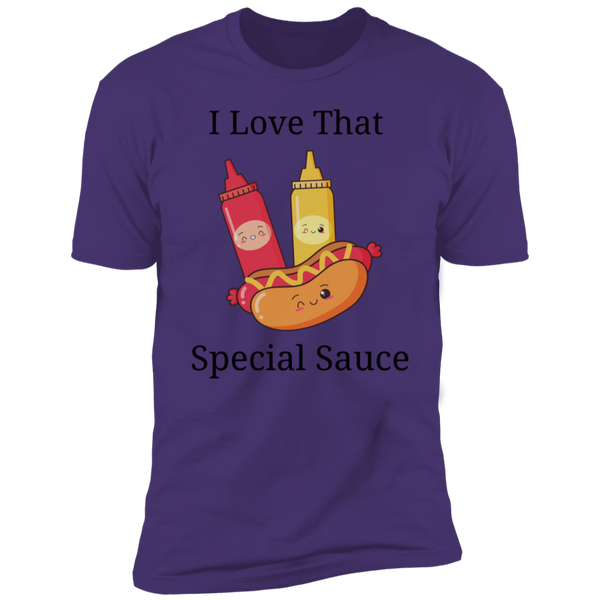 I Love That Special Sauce Hot Dog & Sauce Bottles Short Sleeve T-Shirt