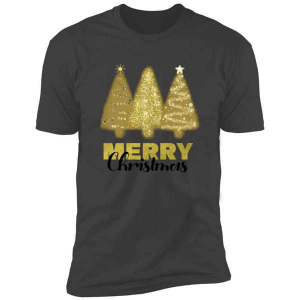 Gold Merry Christmas Trees T-Shirt