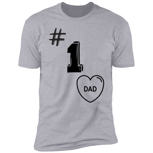 #1 DAD Heart T-Shirt