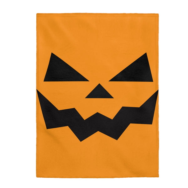 Orange Jack-O-Lantern Blanket