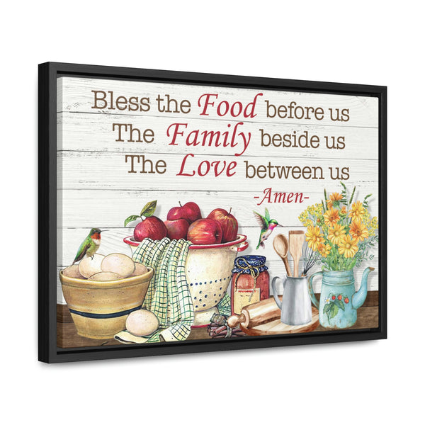 Bless Our Food, Family, & Love Canvas Wraps, Horizontal Frame