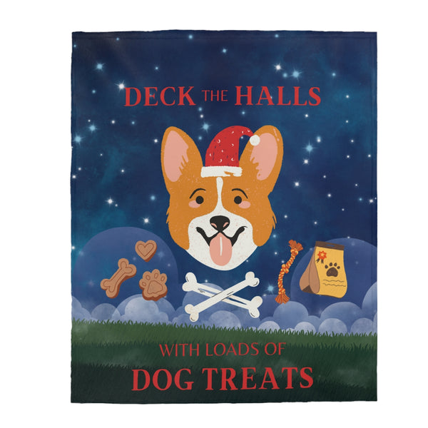 Deck The Halls With Loads of Dog Treats Blanket