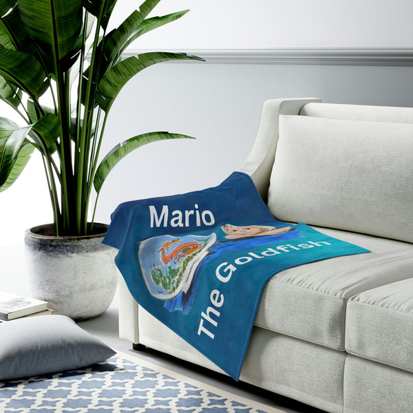 Mario The Goldfish Plush Blanket