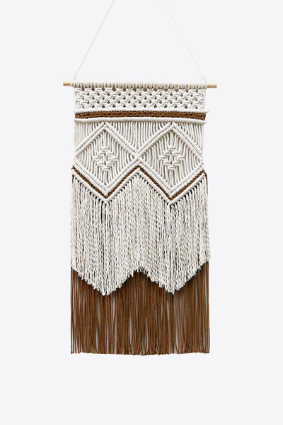 Two-Tone Handmade Macrame Wall Hanging