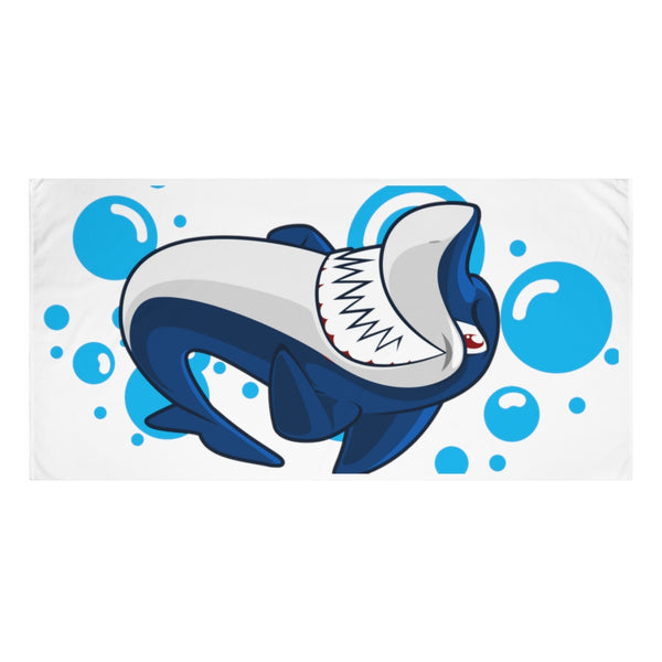 Shark Bubbles Beach Towel, 30x60