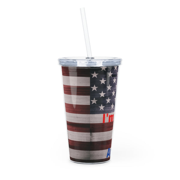 I'm Proud To Be An American Tumbler with Straw