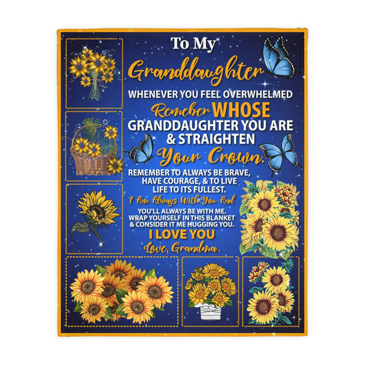 To My Granddaughter - Love Grandma Blanket