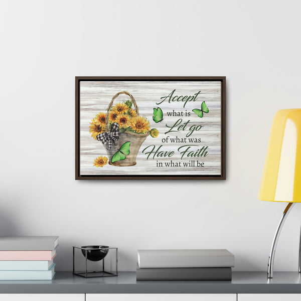 Acceptance, Live, & Have Faith Canvas Wraps, Horizontal Frame