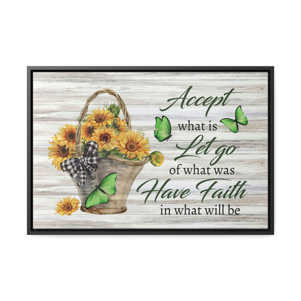 Acceptance, Live, & Have Faith Canvas Wraps, Horizontal Frame