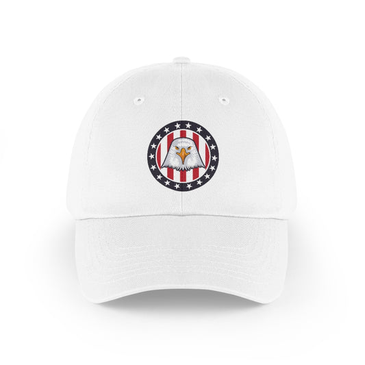 American Eagle with Flag background Baseball Cap