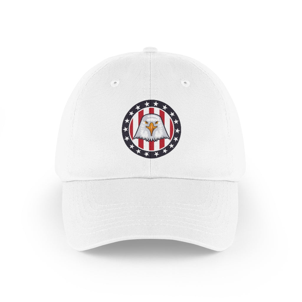 American Eagle with Flag background Baseball Cap