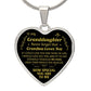 To My Granddaughter | Grandma Loves You | Heart - Luxury Necklace