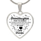 To My Granddaughter | Love Grandpa | Heart - Luxury Necklace