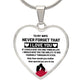 To My Wife | Never Forget That I Love You | Heart - Luxury Necklace