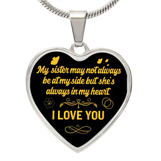 To A Sister | I Love You | Heart - Luxury Necklace