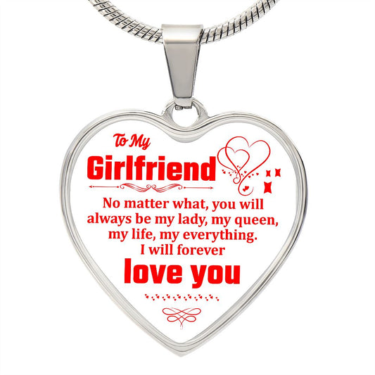 To My Girlfriend | I Will Forever Love You | Heart - Luxury Necklace