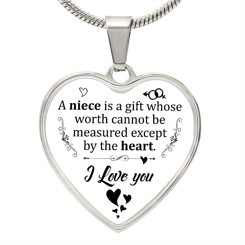 To A Niece | You Are A Gift | Heart - Luxury Necklace