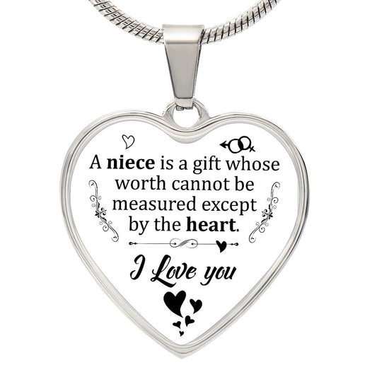 To A Niece | You Are A Gift | Heart - Luxury Necklace