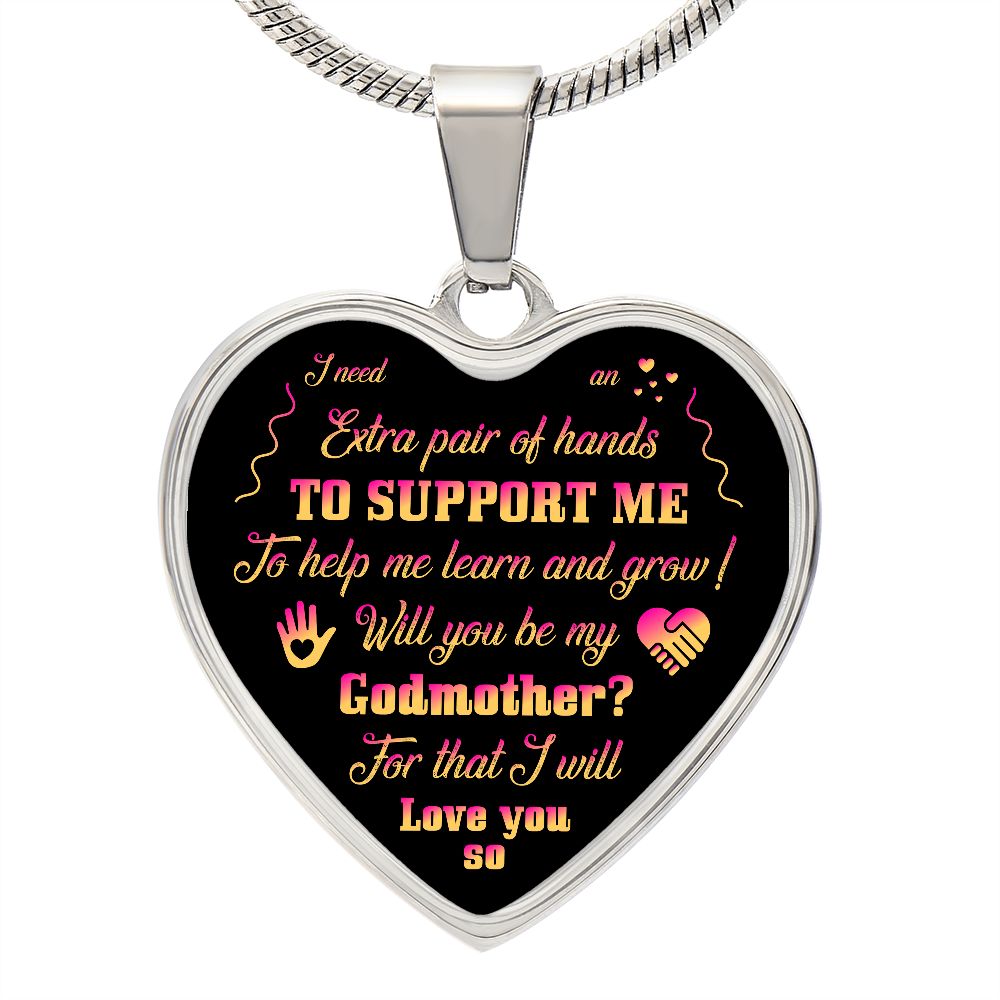 To My Godmother | I Need An Extra Pair Of Hands | Heart - Luxury Necklace