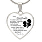 To My Bonus Daughter | Love Your Step Mom | Heart - Luxury Necklace