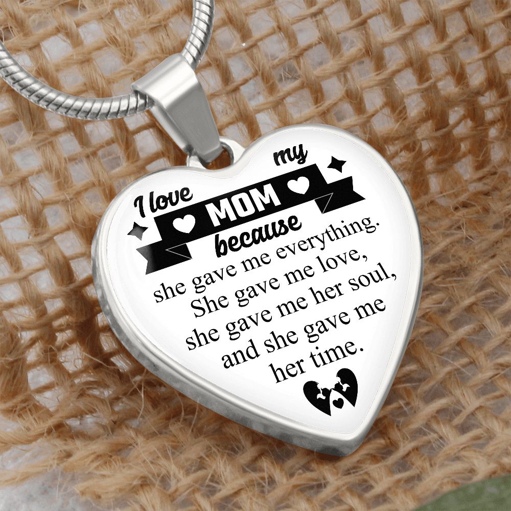 I Love My Mom | Heart - Luxury Necklace