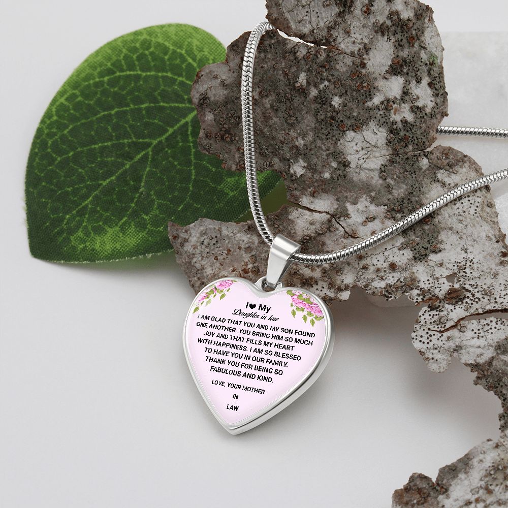 To Heart My Daughter-In-Law | Love Your Mother-In-Law | Heart - Luxury Necklace