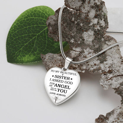 To My Beautiful Sister | Heart - Luxury Necklace