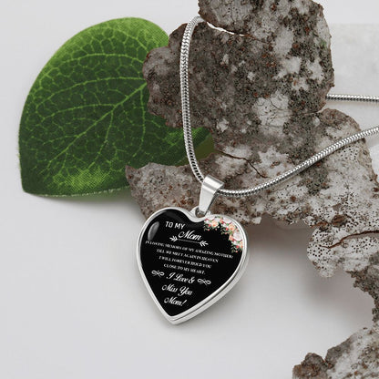 To My Mom | I Love & Miss You Mom | Heart - Luxury Necklace