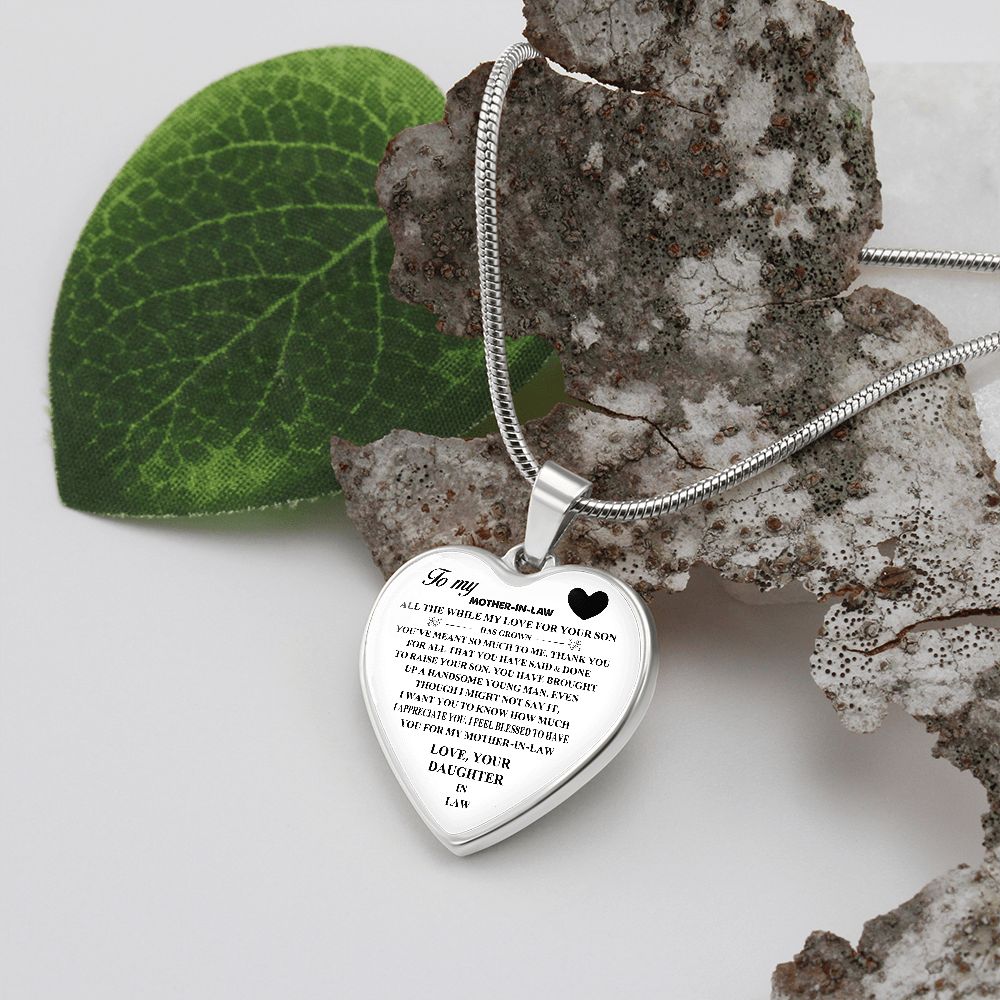 To My Mother-In-Law | Love Your Daughter-In-Law | Heart - Luxury Necklace