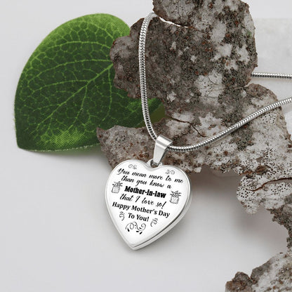 To A Mother-In-Law | Happy Mother's Day | Heart - Luxury Necklace