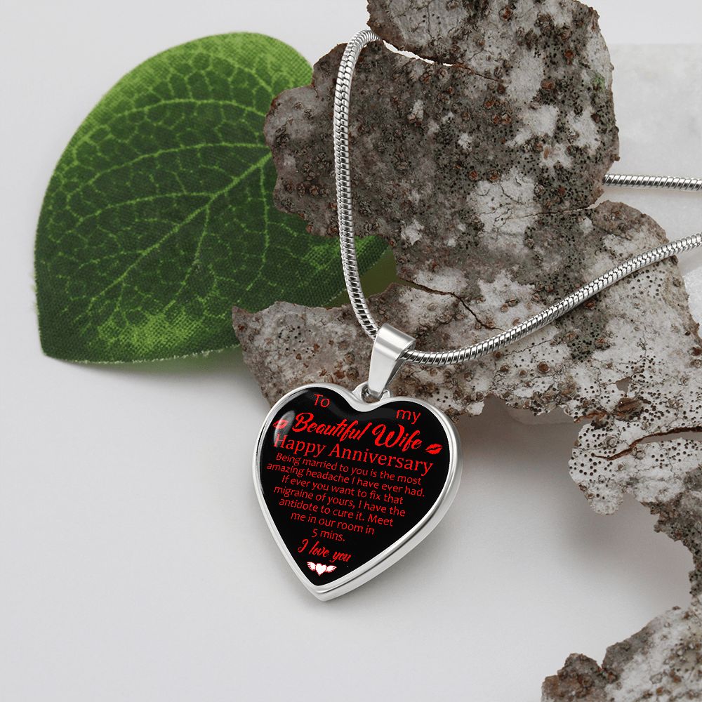 To My Beautiful Wife | I Love You | Heart - Luxury Necklace