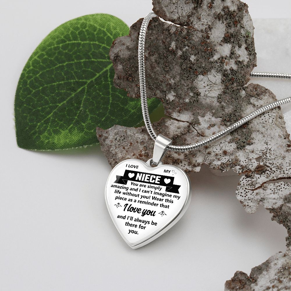 To A Niece | I Love You | Heart - Luxury Necklace