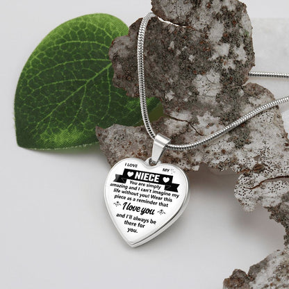 To A Niece | I Love You | Heart - Luxury Necklace