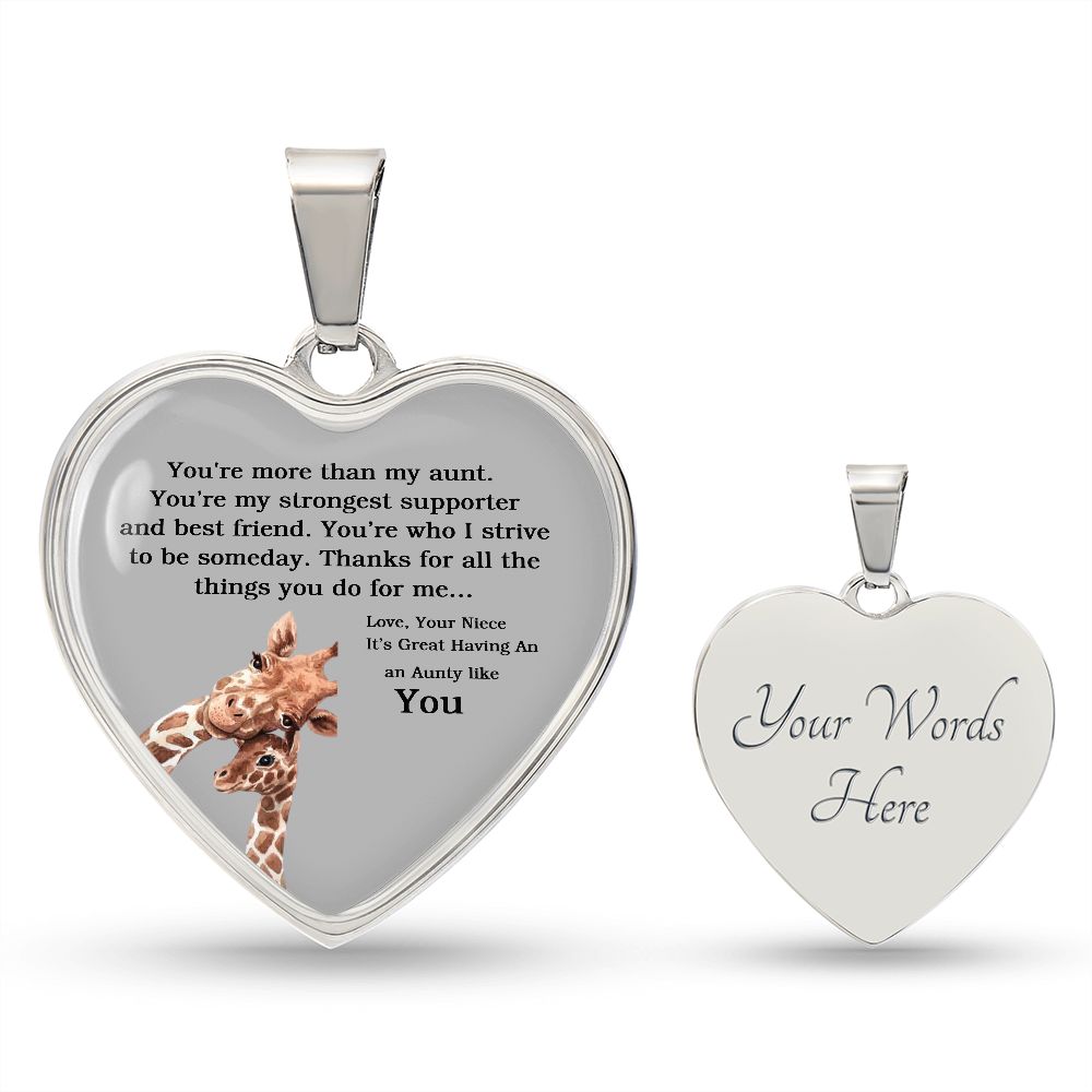 Its Great Having An Aunty Like You | Love Your Niece | Heart - Luxury Necklace