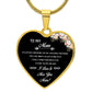 To My Mom | I Love & Miss You Mom | Heart - Luxury Necklace