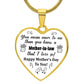 To A Mother-In-Law | Happy Mother's Day | Heart - Luxury Necklace