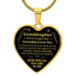 To My Granddaughter | Grandma Loves You | Heart - Luxury Necklace