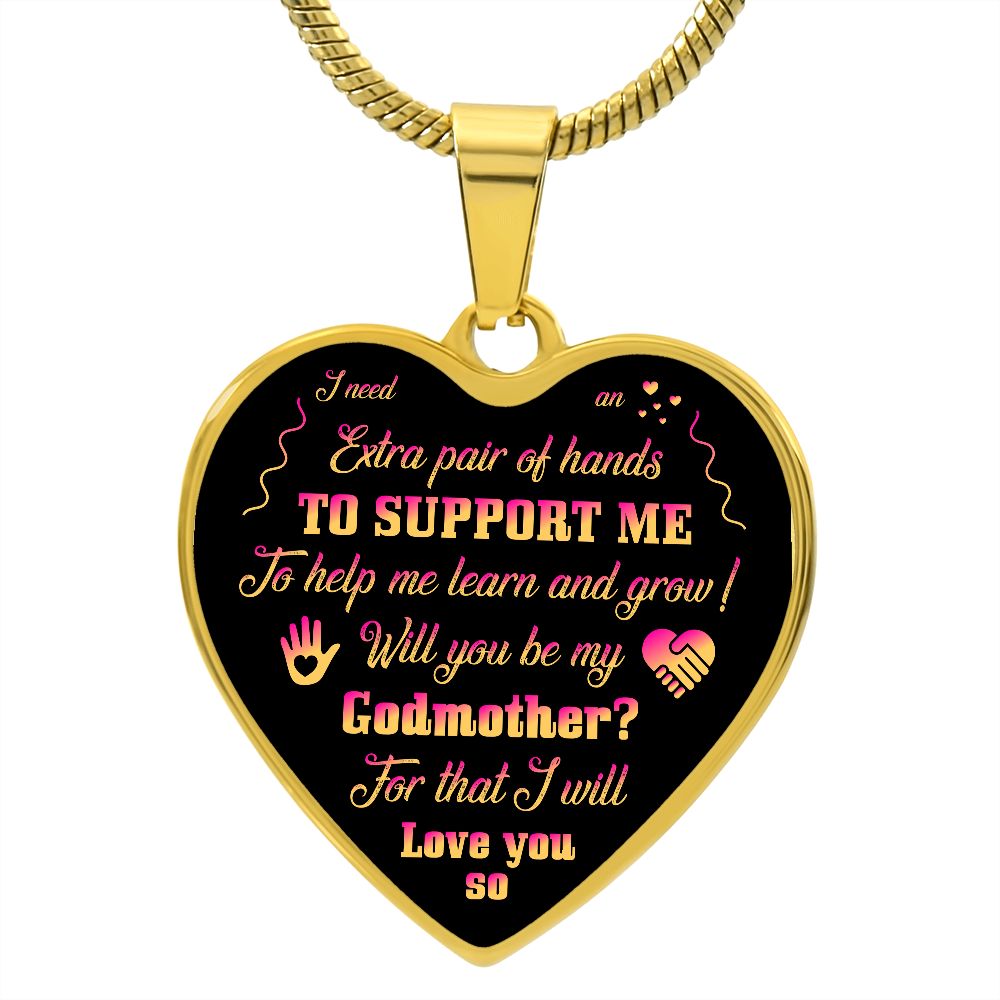 To My Godmother | I Need An Extra Pair Of Hands | Heart - Luxury Necklace