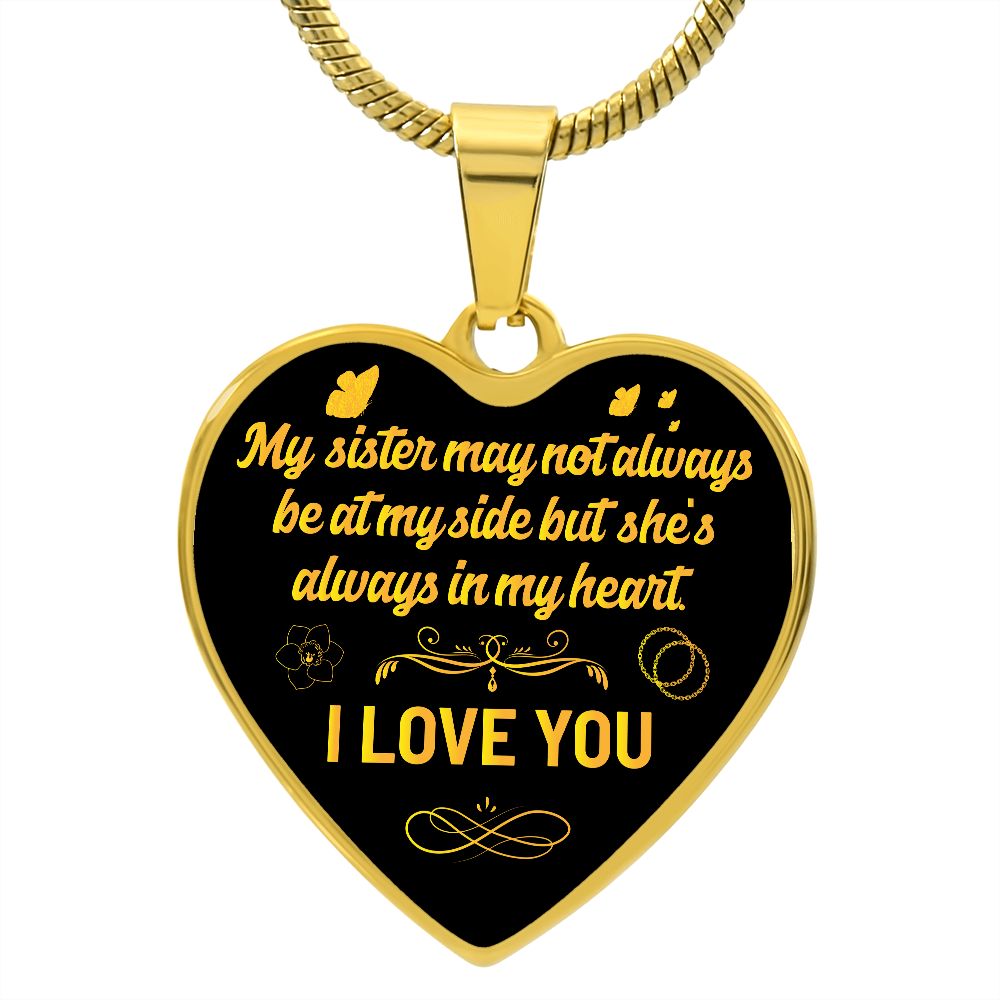 To A Sister | I Love You | Heart - Luxury Necklace