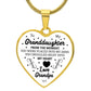 To My Granddaughter | Love Grandpa | Heart - Luxury Necklace