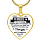 To A Niece | I Love You | Heart - Luxury Necklace