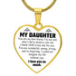 To My Daughter | I Love You So Much | Heart - Luxury Necklace