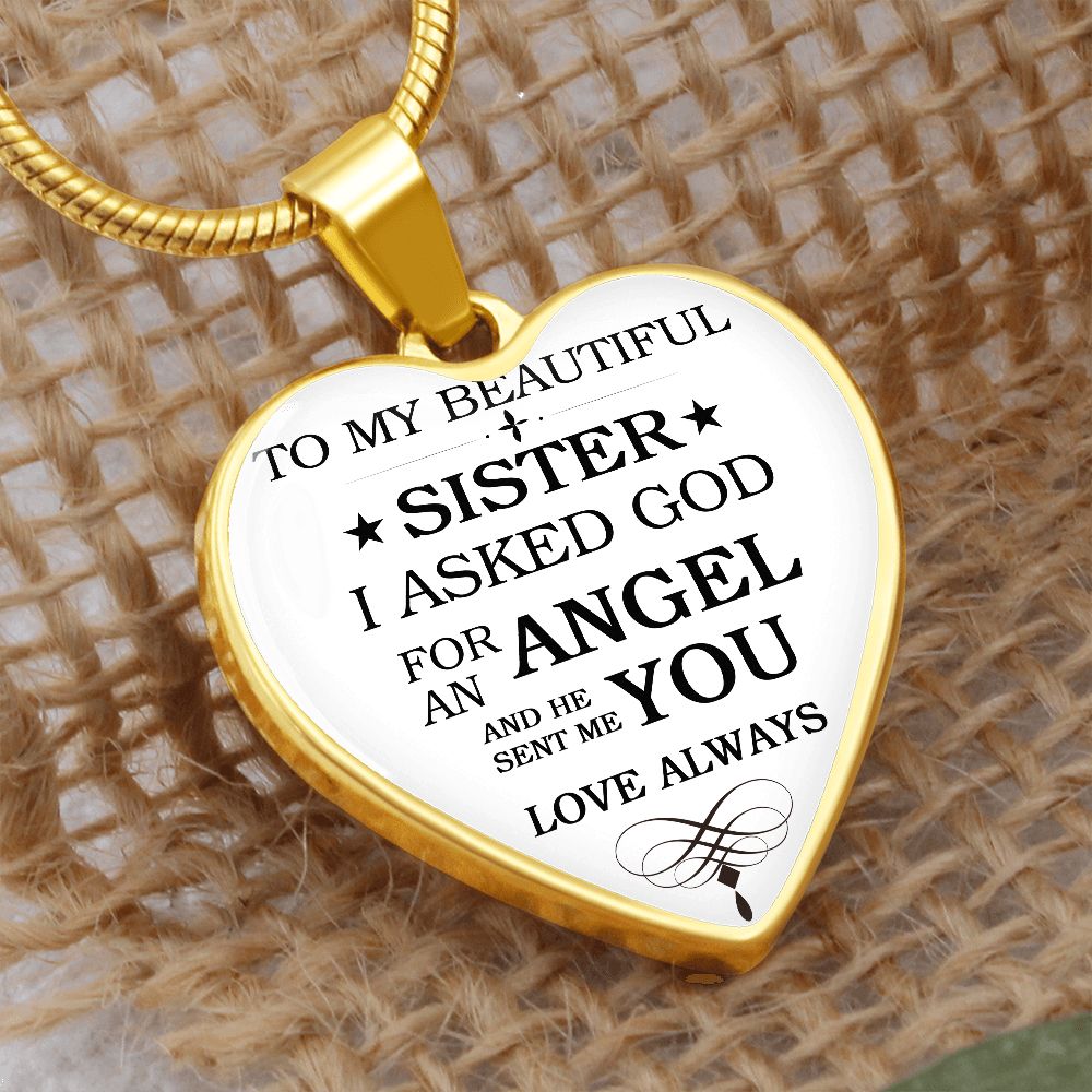 To My Beautiful Sister | Heart - Luxury Necklace